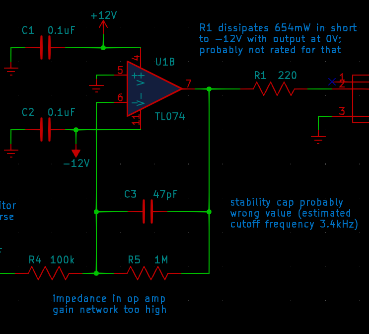 components with wrong values and ratings