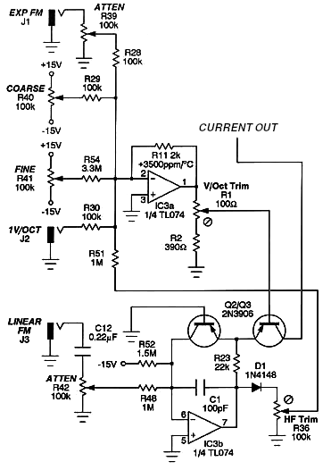 exponential converter from the 555 VCO