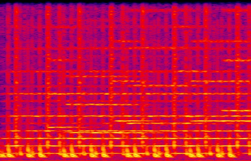 Spectrogram of a clip from 星の生まれる日。