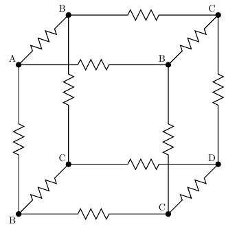 the famous resistor cube