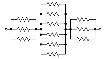 the cube as a series-parallel circuit