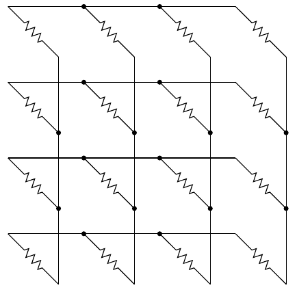 K4,4 resistor network