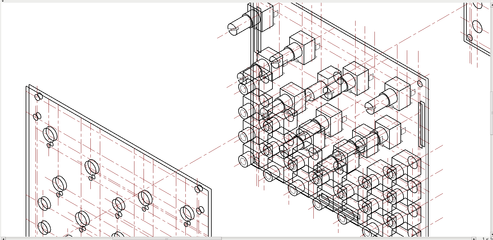 Wire-frame isometric drawing