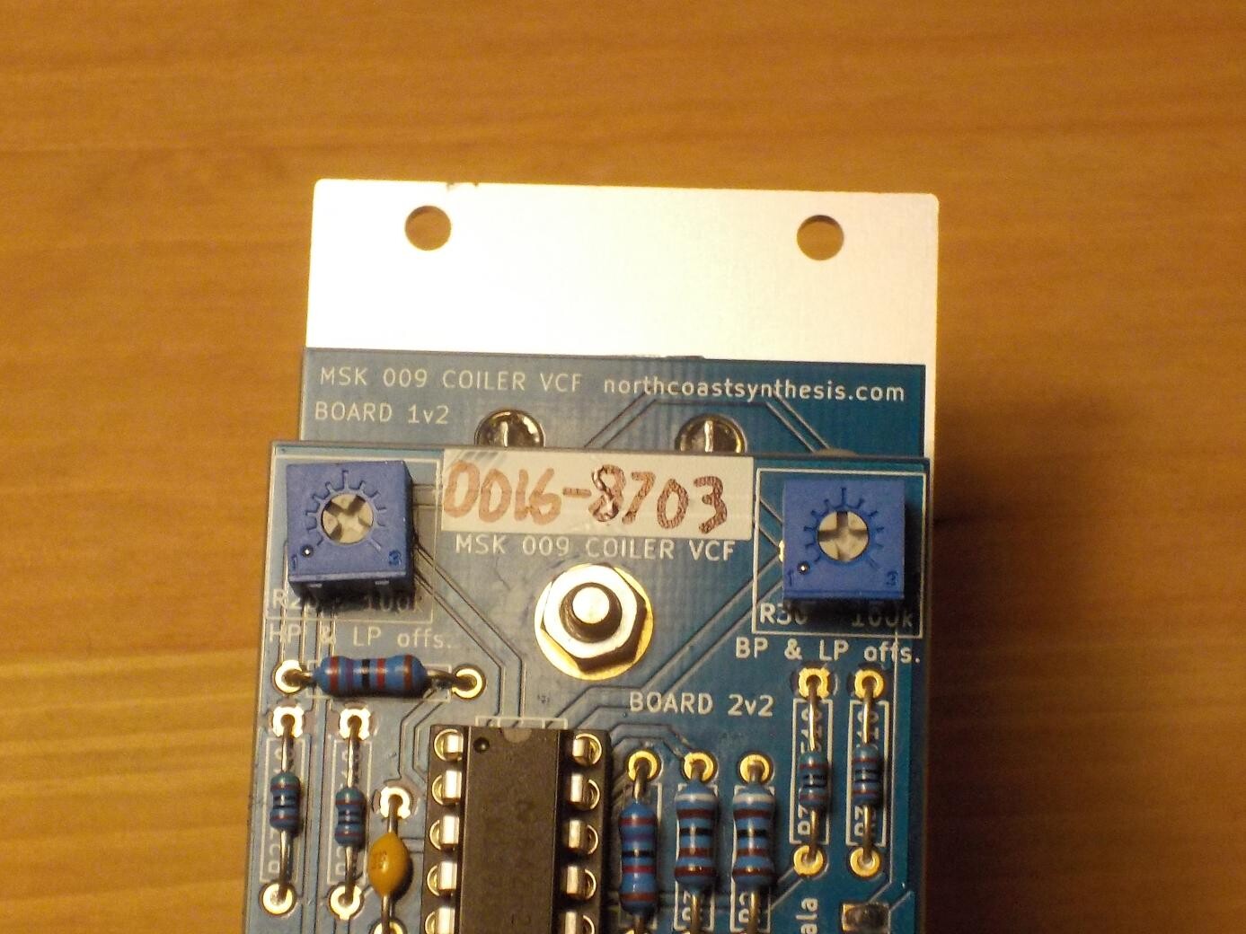 view of a module showing the eight-digit serial number