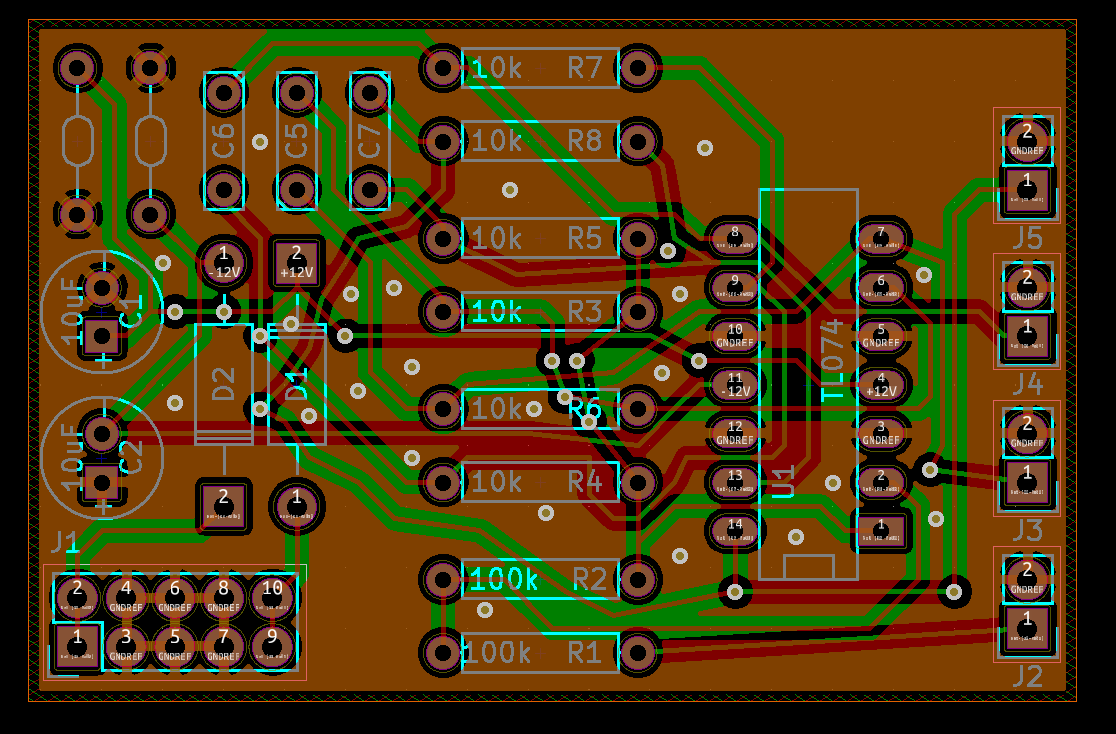 a bad PCB design upgraded with ground vias