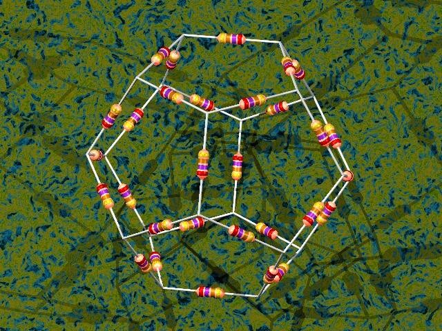 Dodecahedron made from resistors