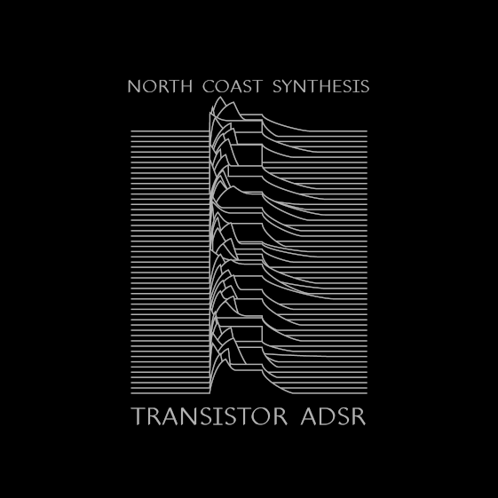 ad image for the Transistor ADSR showing overlaid envelope shapes