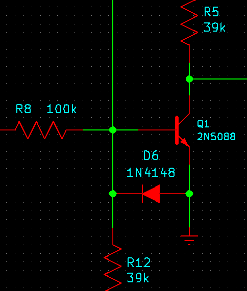 protective diode to prevent reverse breakdown of a 2N3904