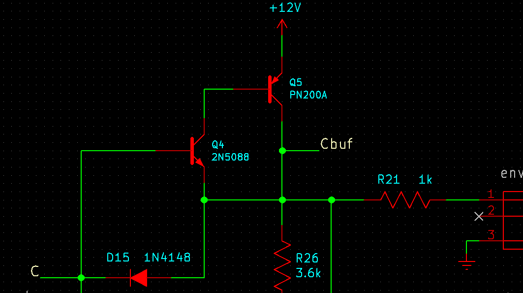 protective diode in the Transistor ADSR output