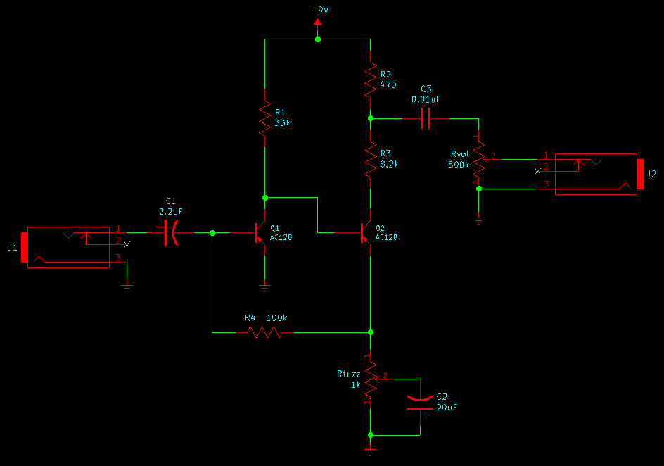 schematic of the Fuzz Face