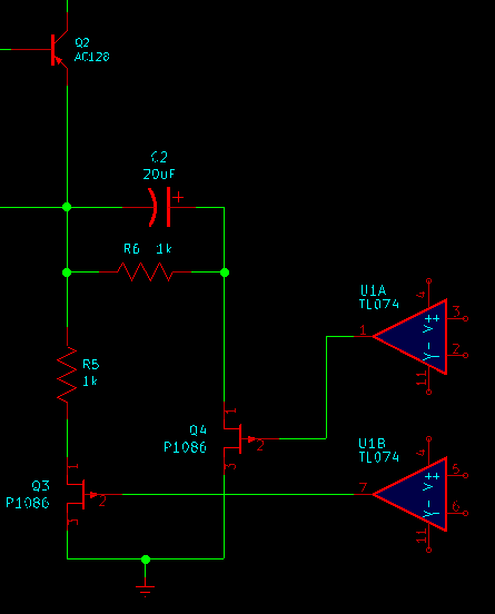 P-channel JFETs as variable resistors