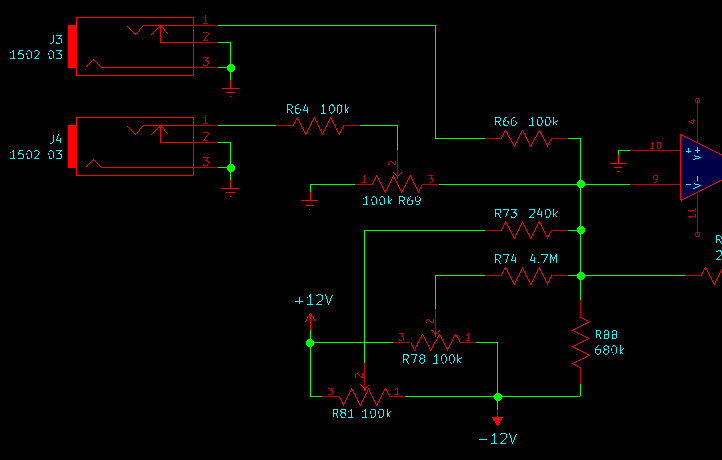 CV input circuit of the Leapfrog
